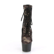 Pleaser ADORE-1020CM Platform Ankle Boot (Green Camo-Mesh/Black Matte)