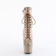 Pleaser ADORE-1020DC Platform Ankle Boot (Dusty Pink-Sand Patent/M)