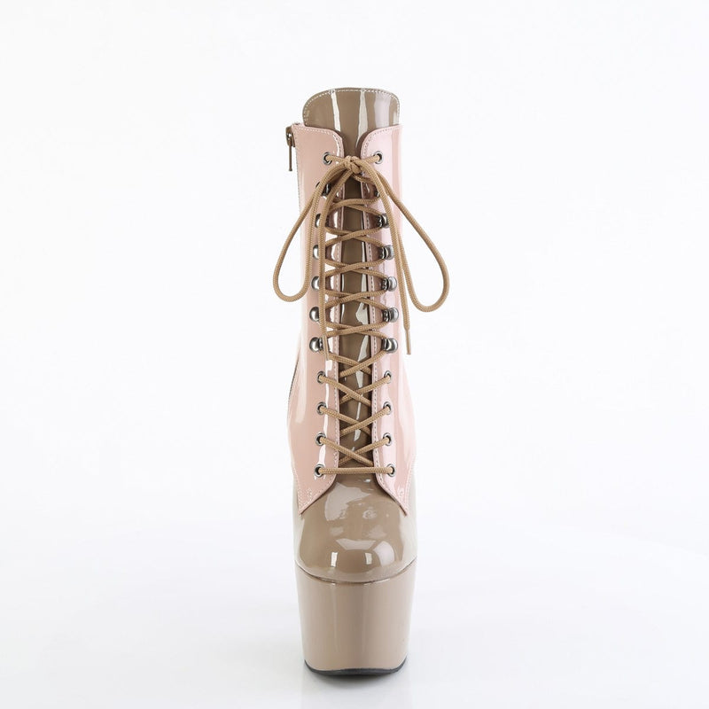 Pleaser ADORE-1020DC Platform Ankle Boot (Dusty Pink-Sand Patent/M)