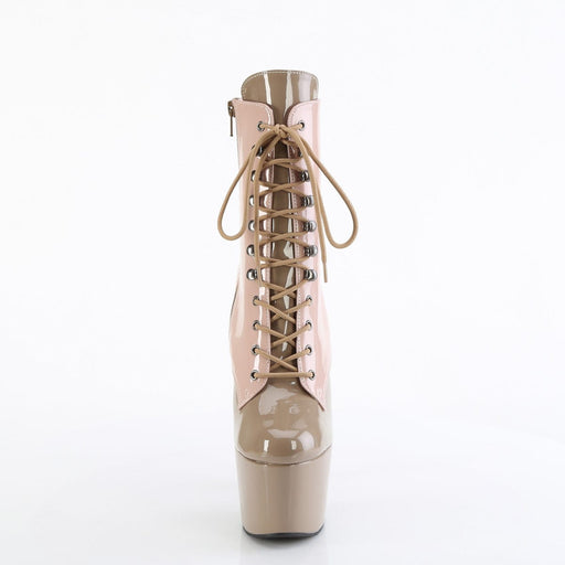 Pleaser ADORE-1020DC Platform Ankle Boot (Dusty Pink-Sand Patent/M)