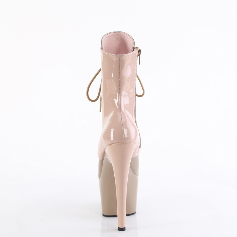 Pleaser ADORE-1020DC Platform Ankle Boot (Dusty Pink-Sand Patent/M)