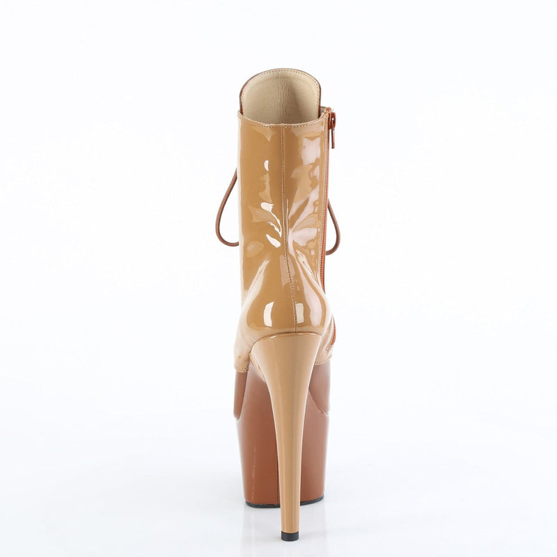Pleaser ADORE-1020DC Platform Ankle Boot (Toffee-Caramel Patent/M)