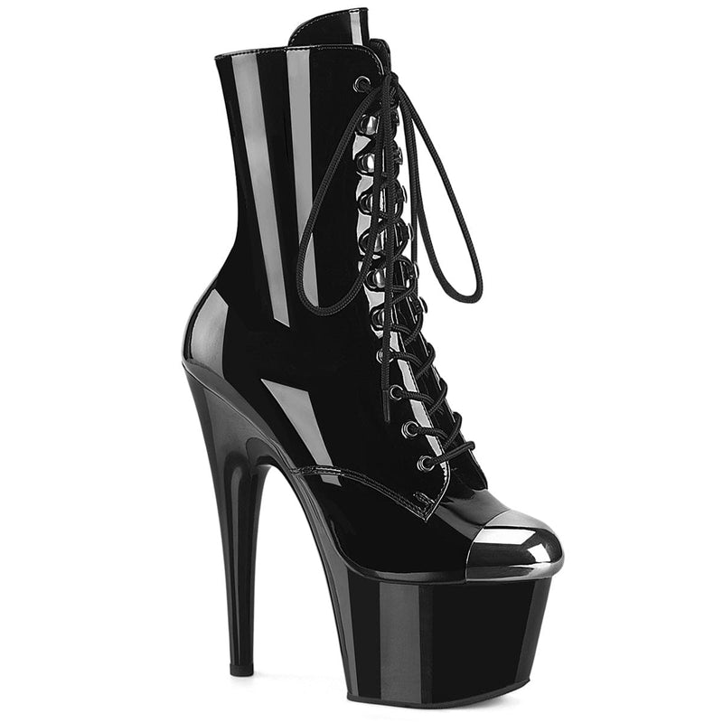 Pleaser ADORE-1020ESC Platform Ankle Boot (Black Patent/Black)