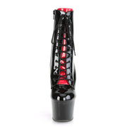 Pleaser ADORE-1020FH Platform Ankle Boot (Black-Red Patent/Black-Red)