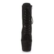 Pleaser ADORE-1020FS Platform Ankle Boot (Black Faux Suede/Black Faux Suede)