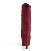 Pleaser ADORE-1020FS Platform Ankle Boot (Burgundy Faux Suede/Burgundy Faux Suede)