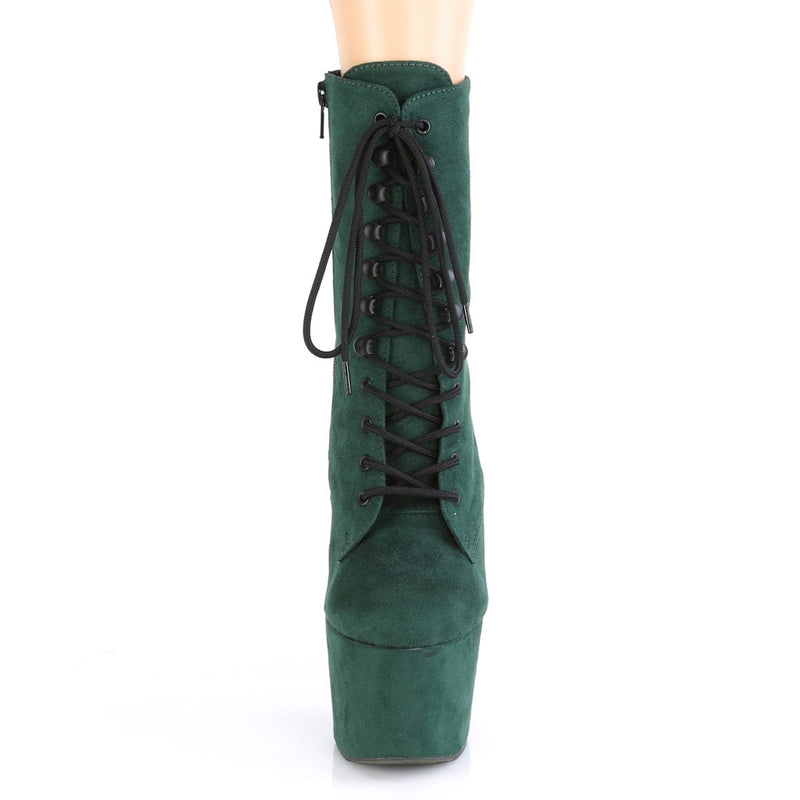 Pleaser ADORE-1020FS Platform Ankle Boot (Emerald Green F.Suede/Emerald Green F.Suede)