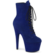 Pleaser ADORE-1020FS Platform Ankle Boot (Royal Blue Faux Suede/Royal Blue)