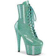Pleaser ADORE-1020GP Platform Ankle Boot (Aqua Glitter Patent/M)