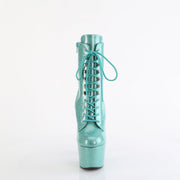 Pleaser ADORE-1020GP Platform Ankle Boot (Aqua Glitter Patent/M)