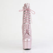 Pleaser ADORE-1020GP Platform Ankle Boot (Blush Pink Glitter Patent/M)