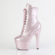 Pleaser ADORE-1020GP Platform Ankle Boot (Blush Pink Glitter Patent/M)