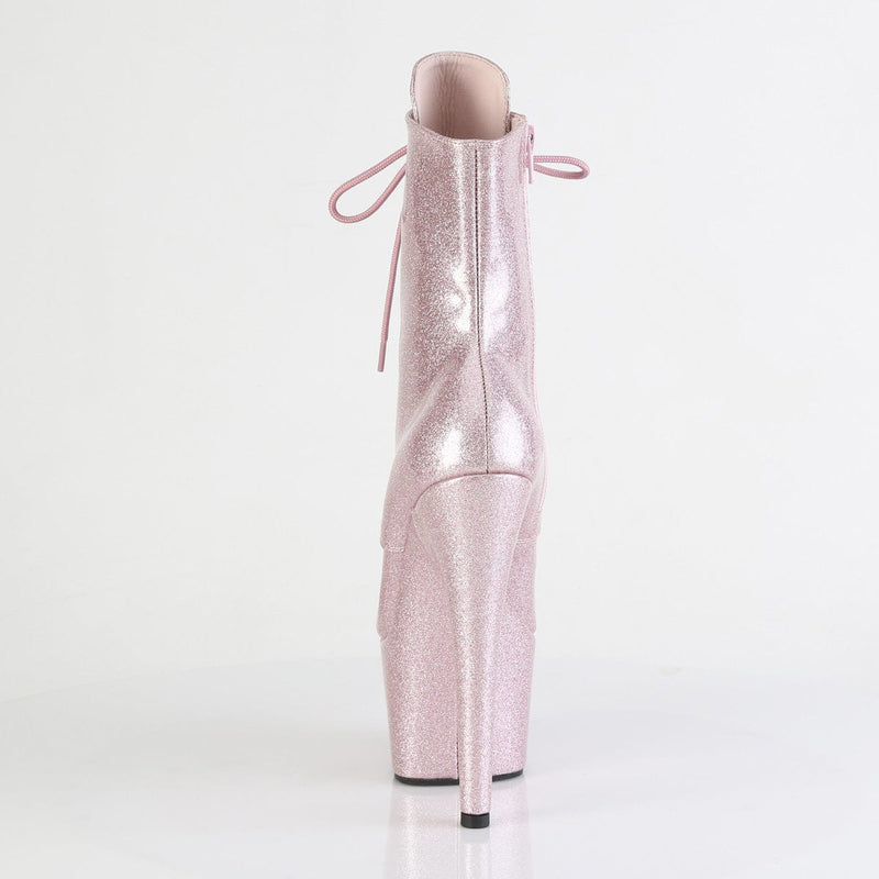 Pleaser ADORE-1020GP Platform Ankle Boot (Blush Pink Glitter Patent/M)
