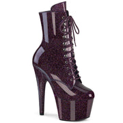 Pleaser ADORE-1020GP Platform Ankle Boot (Eggplant Glitter Patent/M)