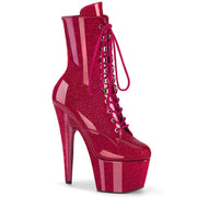 Pleaser ADORE-1020GP Platform Ankle Boot (Fuchsia Glitter Patent/M)