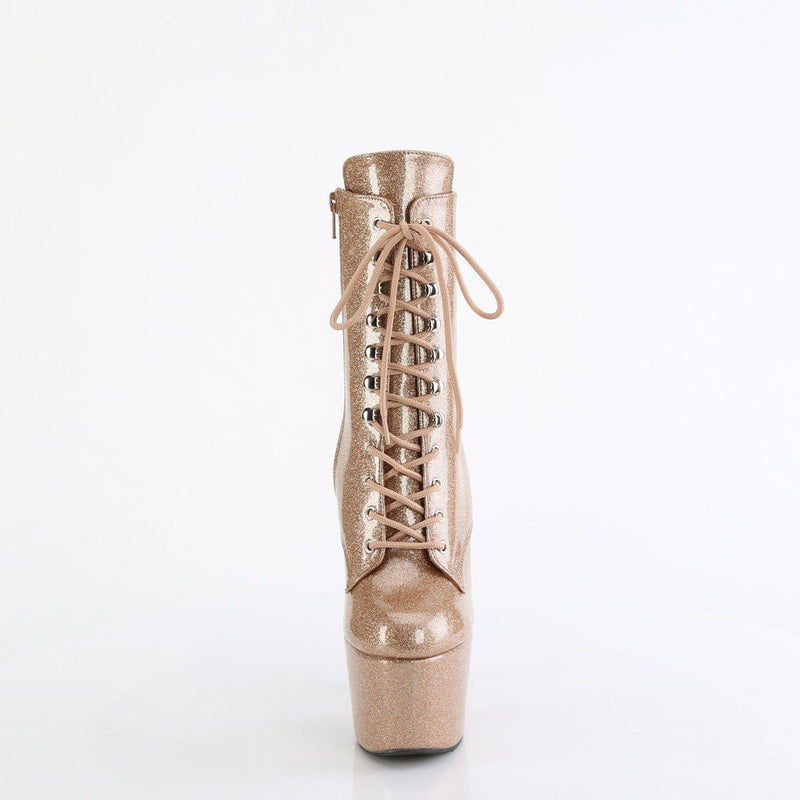 Pleaser ADORE-1020GP Platform Ankle Boot (Gold Glitter Patent/M)