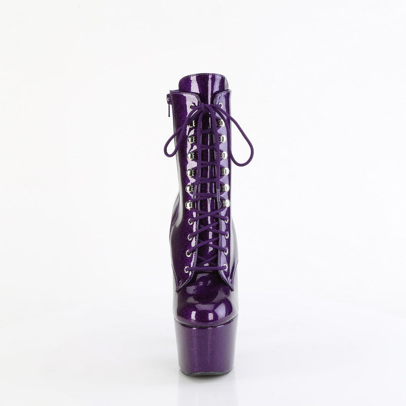 Pleaser ADORE-1020GP Platform Ankle Boot (Purple Glitter Patent/M)
