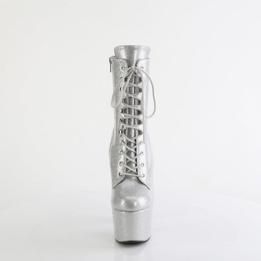 Pleaser ADORE-1020GP Platform Ankle Boot (Silver Glitter Patent/M)