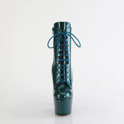 Pleaser ADORE-1020GP Platform Ankle Boot (Teal Glitter Patent/M)