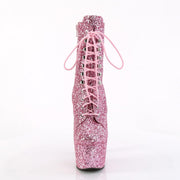 Pleaser ADORE-1020GWR Platform Ankle Boot (Baby Pink Glitter/Baby Pink Glitter)