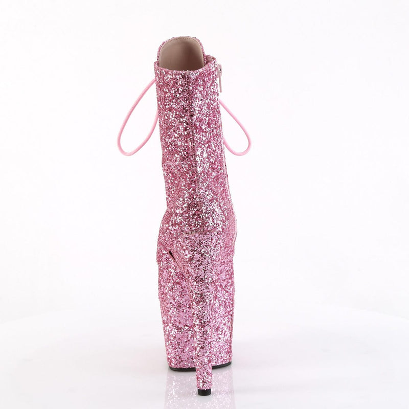 Pleaser ADORE-1020GWR Platform Ankle Boot (Baby Pink Glitter/Baby Pink Glitter)