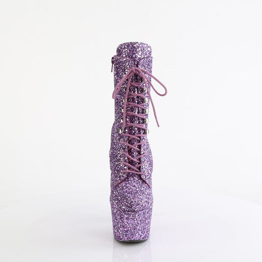 Pleaser ADORE-1020GWR Platform Ankle Boot (Lavender Glitter/Lavender Glitter)