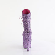 Pleaser ADORE-1020GWR Platform Ankle Boot (Lavender Glitter/Lavender Glitter)