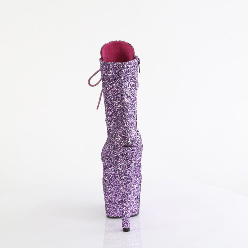 Pleaser ADORE-1020GWR Platform Ankle Boot (Lavender Glitter/Lavender Glitter)