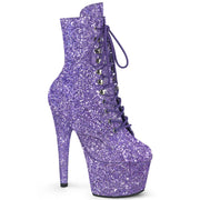 Pleaser ADORE-1020GWR Platform Ankle Boot (Lilac Glitter/Lilac Glitter)