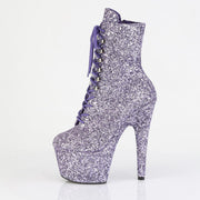 Pleaser ADORE-1020GWR Platform Ankle Boot (Lilac Glitter/Lilac Glitter)