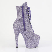 Pleaser ADORE-1020GWR Platform Ankle Boot (Lilac Glitter/Lilac Glitter)