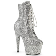Pleaser ADORE-1020GWR Platform Ankle Boot (Silver Glitter/Silver Glitter)