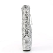 Pleaser ADORE-1020GWR Platform Ankle Boot (Silver Glitter/Silver Glitter)