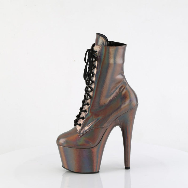 Pleaser ADORE-1020HG Platform Ankle Boot (Gun Metal Holo/Matching)