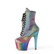 Pleaser ADORE-1020RC-REFL Platform Ankle Boot (Rainbow Reflective/Rainbow Chrome)