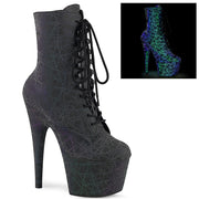 Pleaser ADORE-1020REFL Platform Ankle Boot (Green-Purple Refl./Green-Purple Refl.)