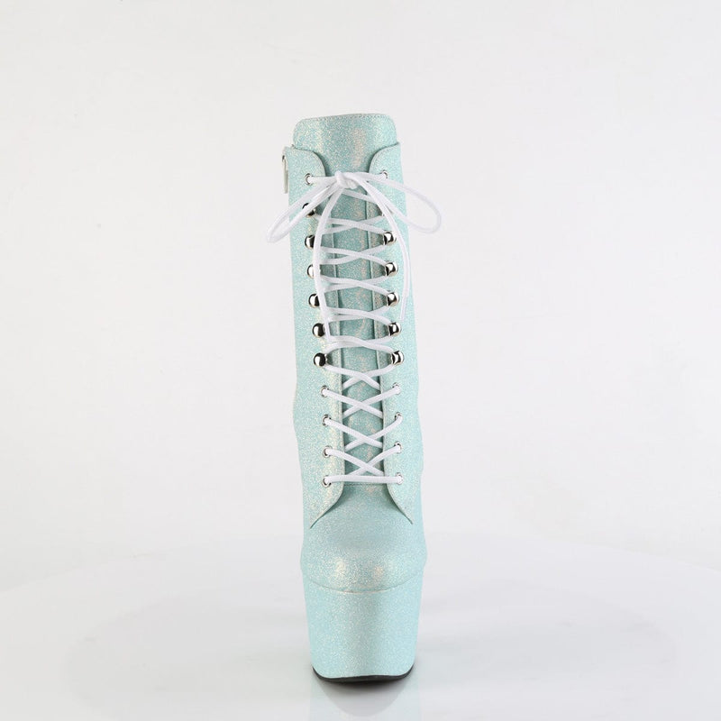 Pleaser ADORE-1020SDG Platform Ankle Boot (Baby Blue Sawdust Glitter)