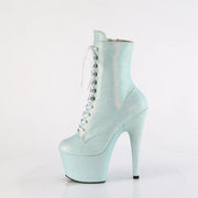 Pleaser ADORE-1020SDG Platform Ankle Boot (Baby Blue Sawdust Glitter)