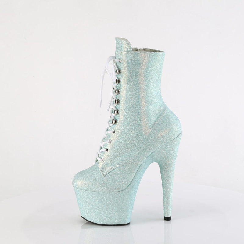 Pleaser ADORE-1020SDG Platform Ankle Boot (Baby Blue Sawdust Glitter)
