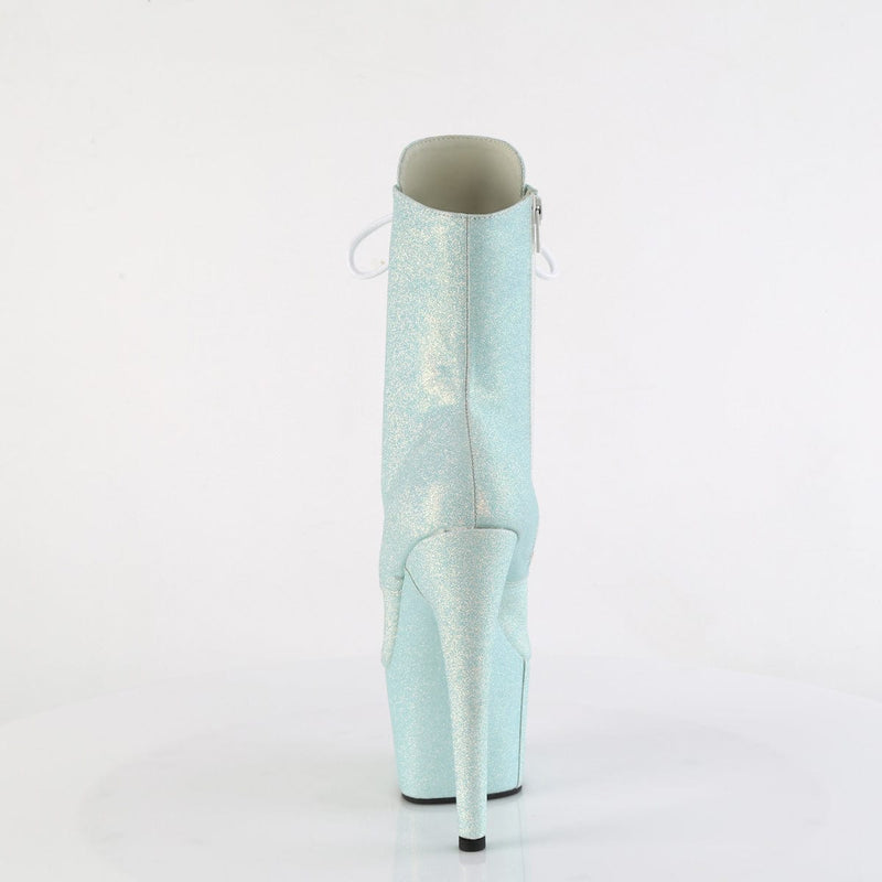 Pleaser ADORE-1020SDG Platform Ankle Boot (Baby Blue Sawdust Glitter)