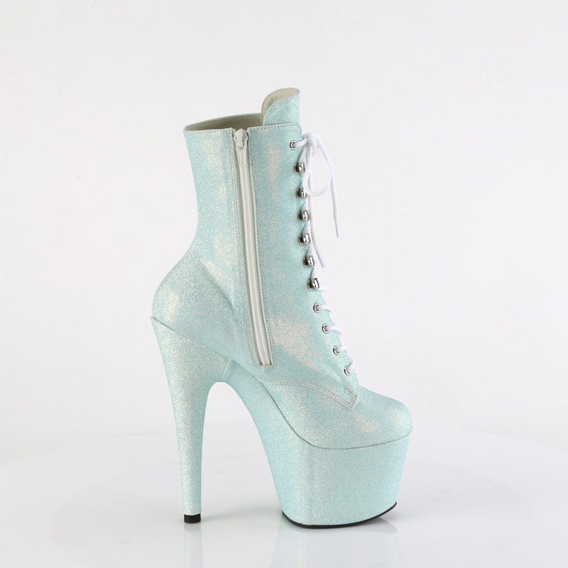 Pleaser ADORE-1020SDG Platform Ankle Boot (Baby Blue Sawdust Glitter)