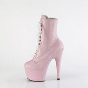 Pleaser ADORE-1020SDG Platform Ankle Boot (Baby Pink Sawdust Glitter)