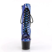Pleaser ADORE-1020SHG Platform Ankle Boot (Blue-Purple/Black)