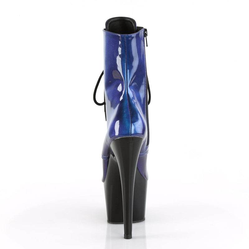 Pleaser ADORE-1020SHG Platform Ankle Boot (Blue-Purple/Black)