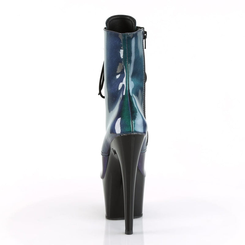 Pleaser ADORE-1020SHG Platform Ankle Boot (Purple-Green/Black)