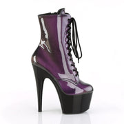 Pleaser ADORE-1020SHG Platform Ankle Boot (Purple-Olive/Black)