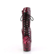 Pleaser ADORE-1020SPWR Platform Mid-Calf Boot (Hot Pink Snake Print/Hot Pink Snake Print)