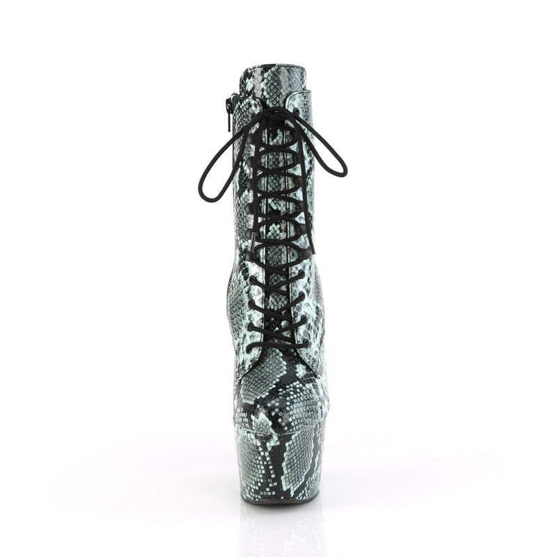 Pleaser ADORE-1020SPWR Platform Mid-Calf Boot (Mint Snake Print/Mint Snake Print)