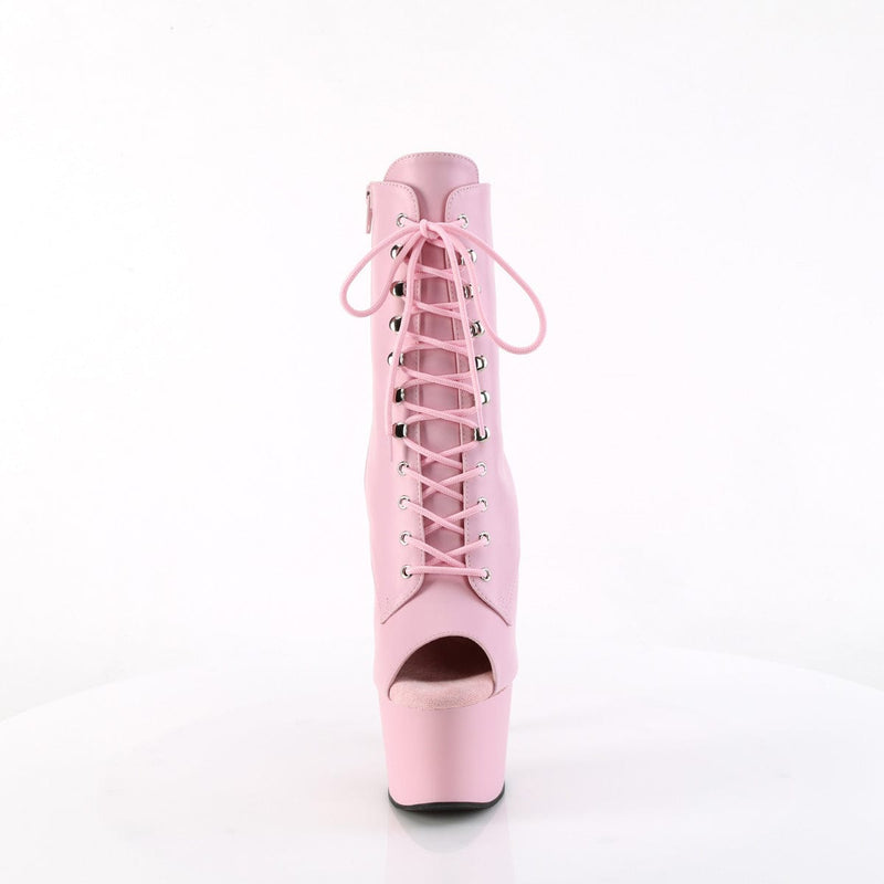 Pleaser ADORE-1021 Platform Ankle Boot (Baby Pink Faux Le/Baby Pink Matte)