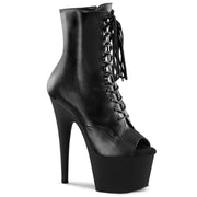 Pleaser ADORE-1021 Platform Ankle Boot (Black Leather/Black Matte)